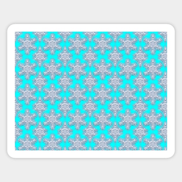 Winter snowflake seamless pattern Sticker by Hujer